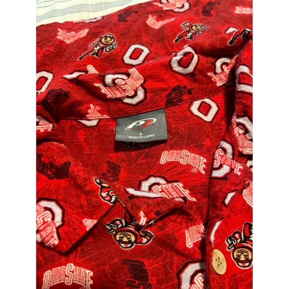 Vintage The Ohio State University Brutus Buckeye Hawaiian Style Button Up Shirt - Picture 8 of 11